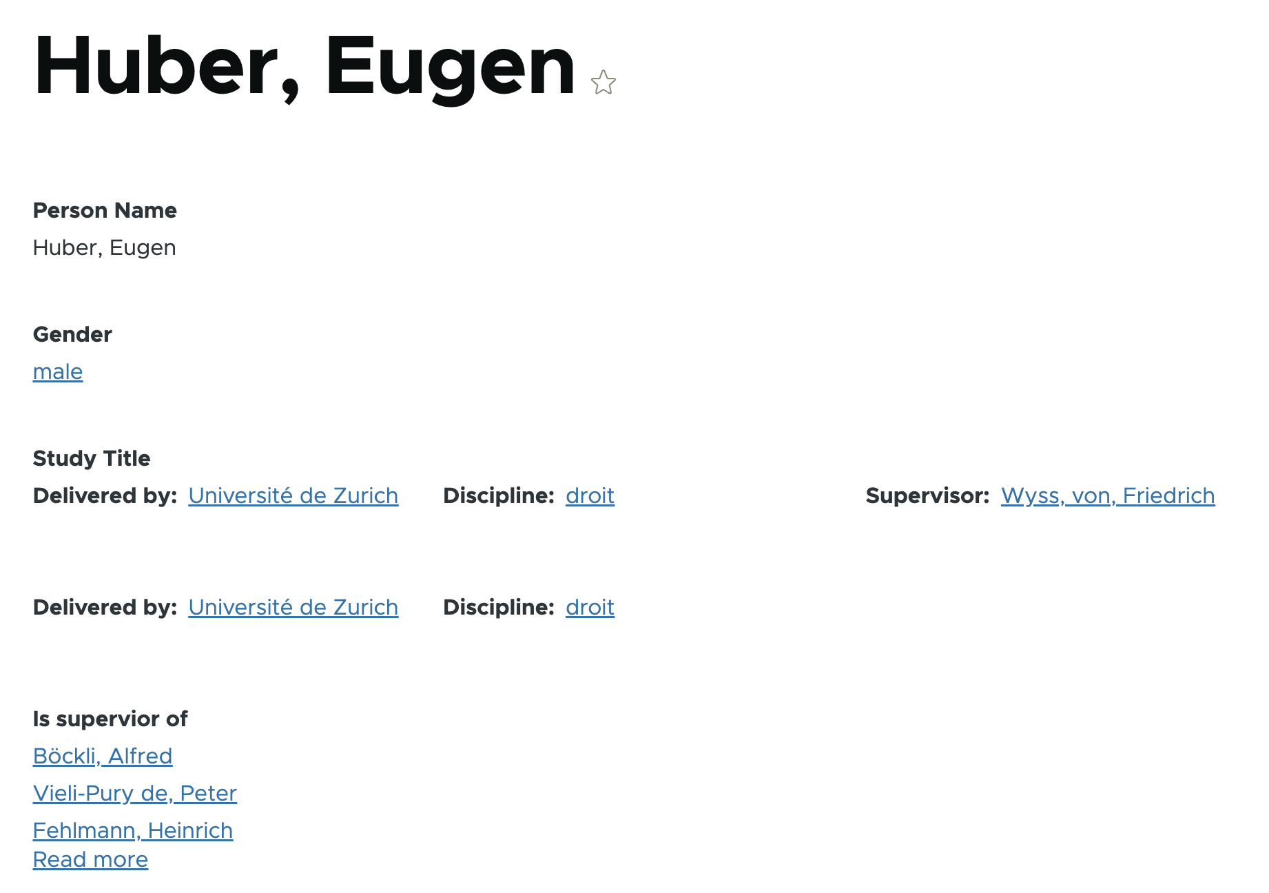 Eugen Huber in Wisski